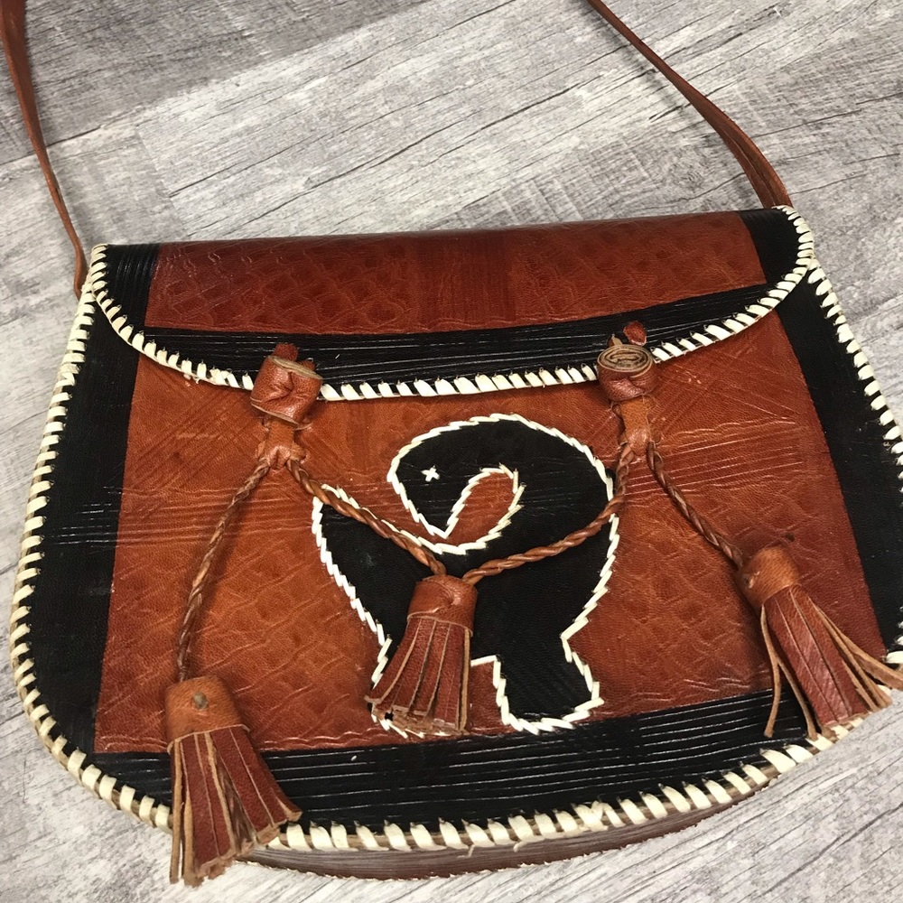 Vintage Handmade Leather Crossbody